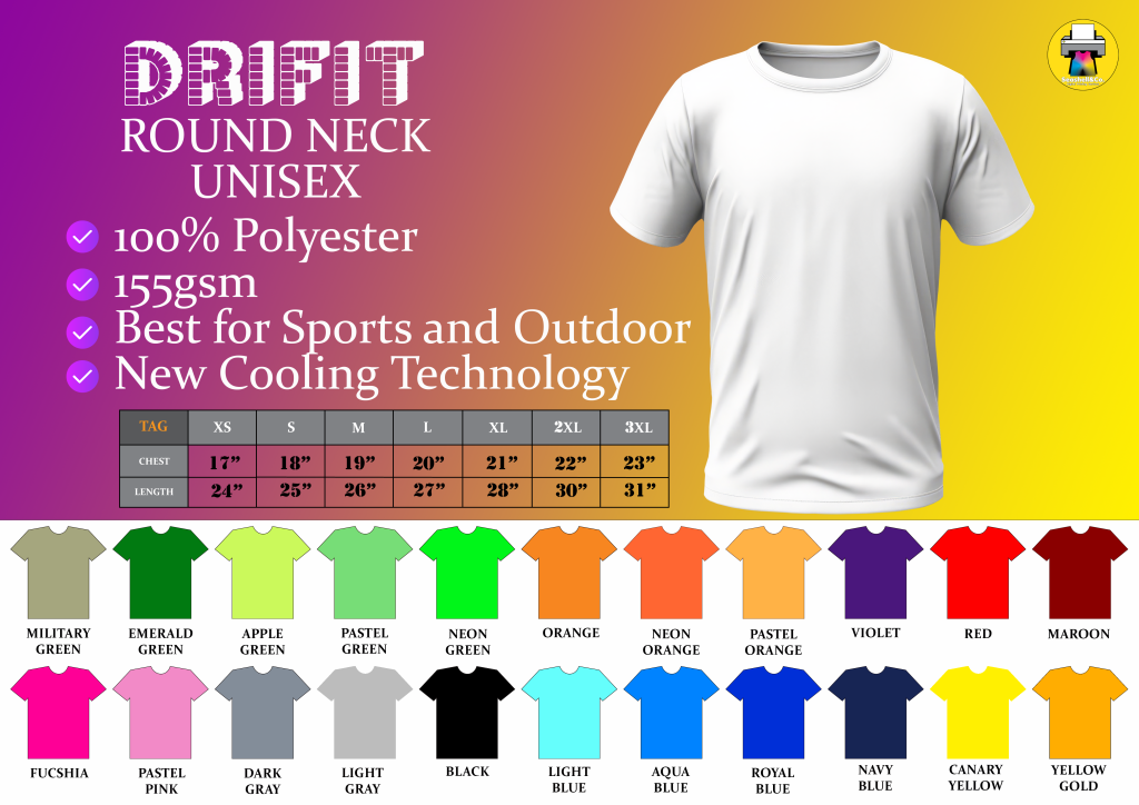 DRIFIT ROUND NECK TSHIRT ADS