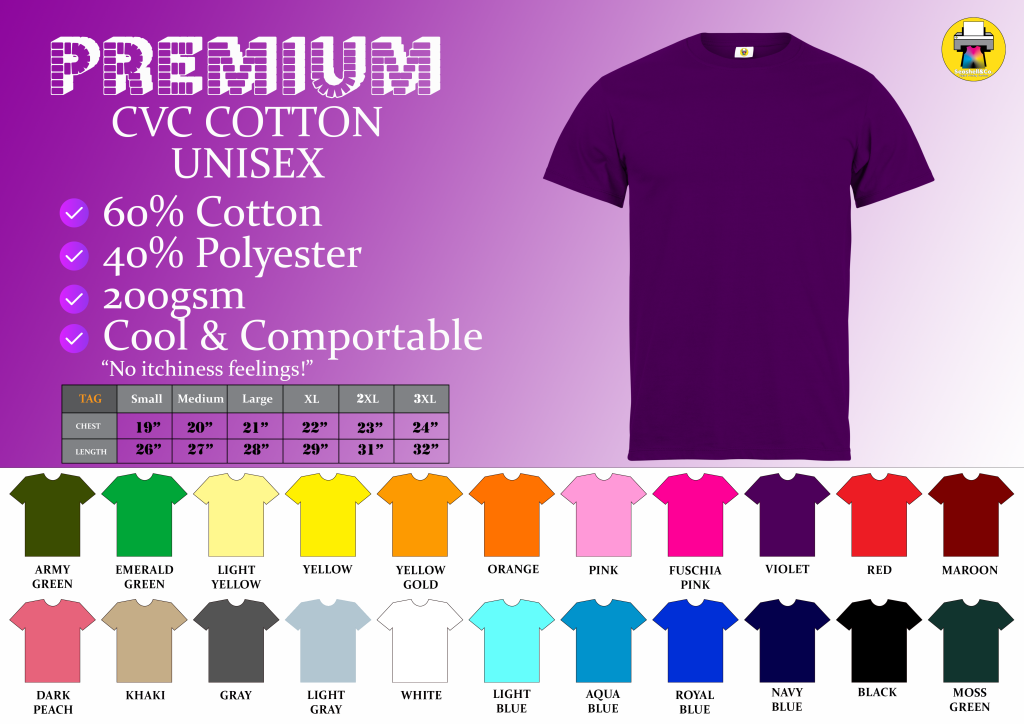 PREMIUM CVC COTTON TSHIRT ADS